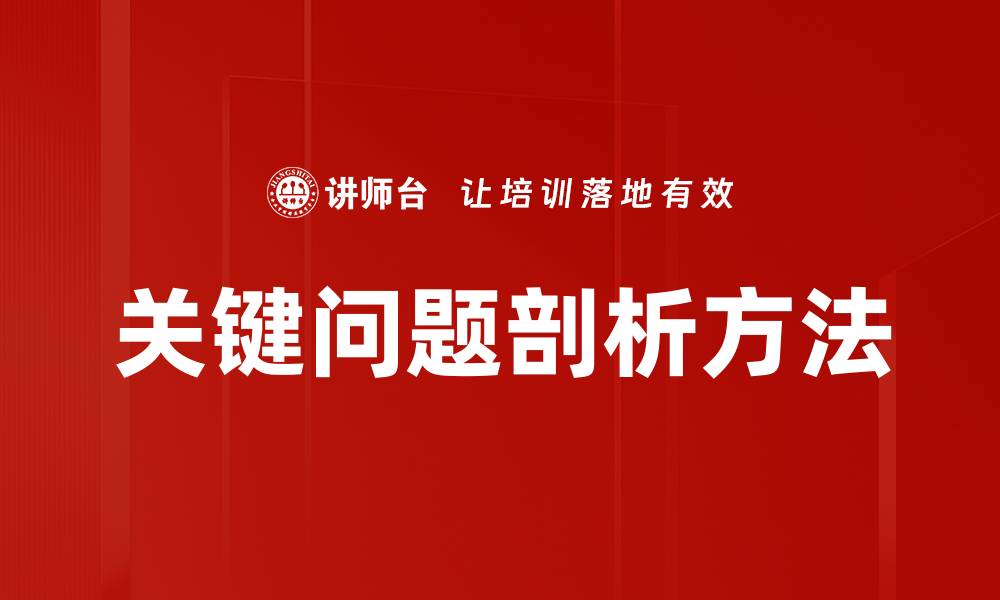 文章关键问题剖析方法的缩略图