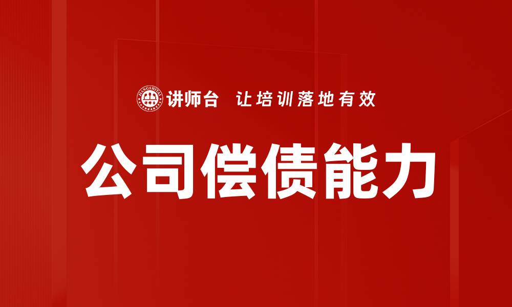 文章公司偿债能力的缩略图