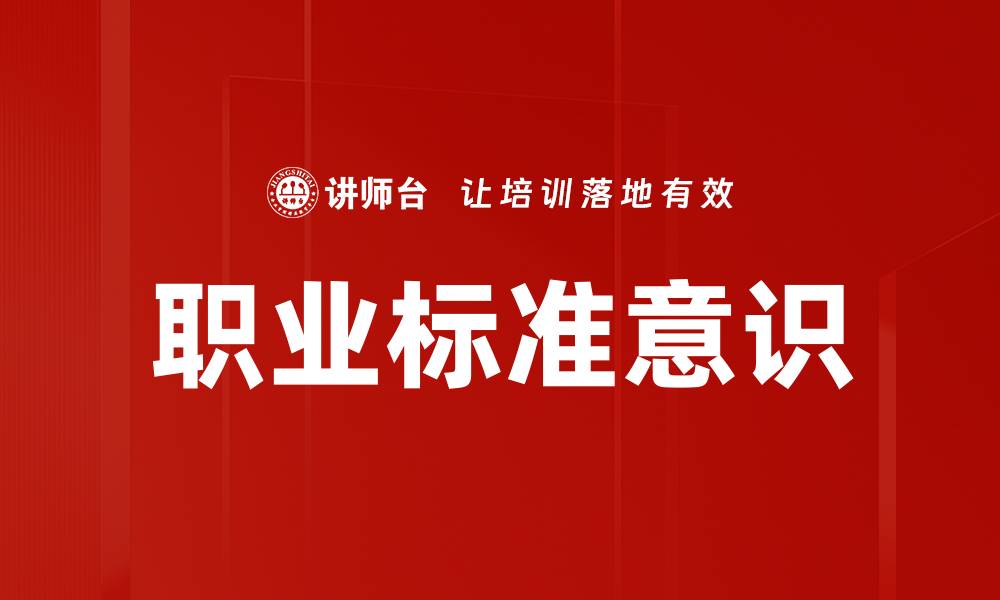 职业标准意识