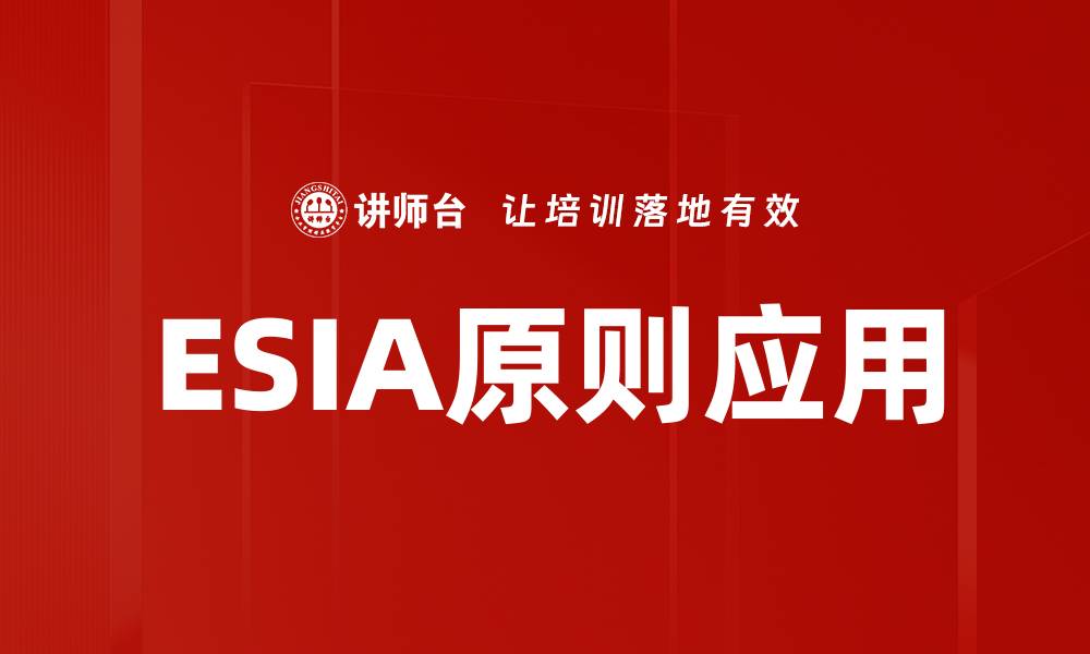 ESIA原则应用