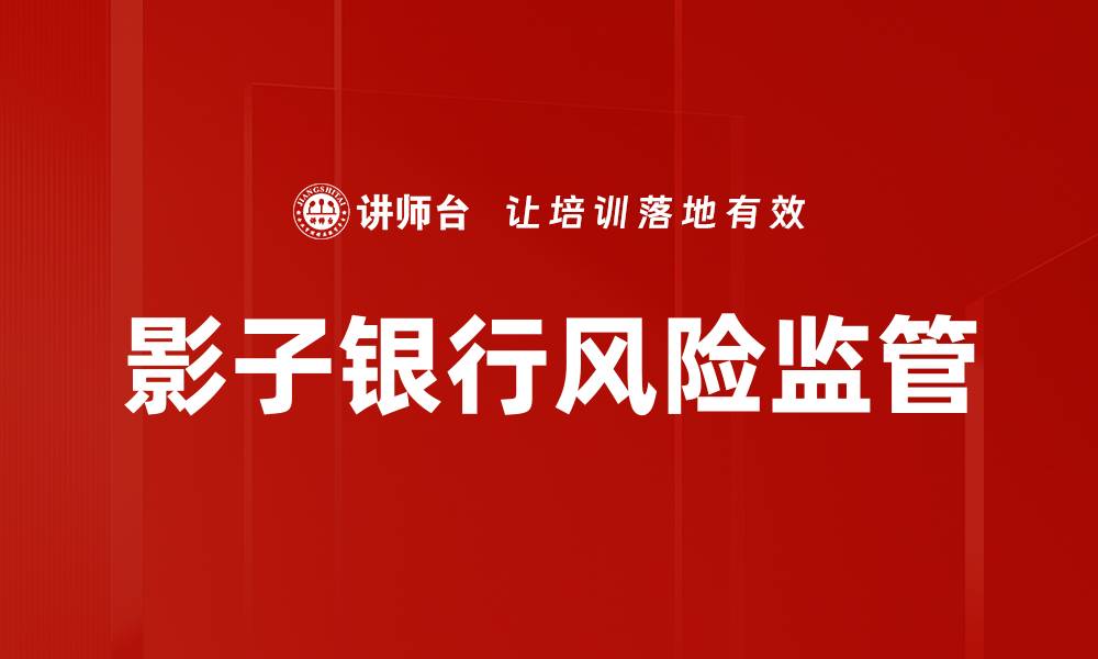 影子银行风险监管