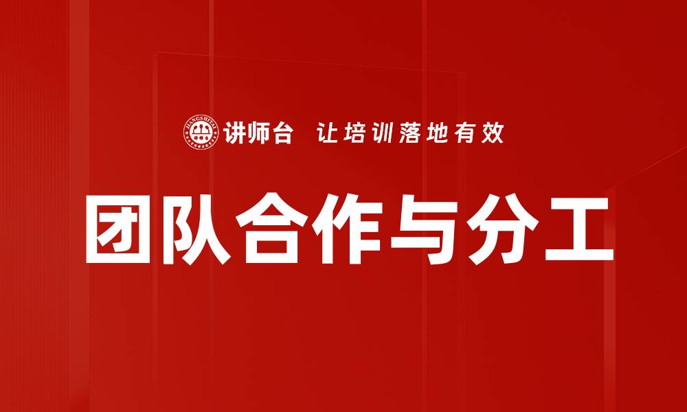 团队合作与分工