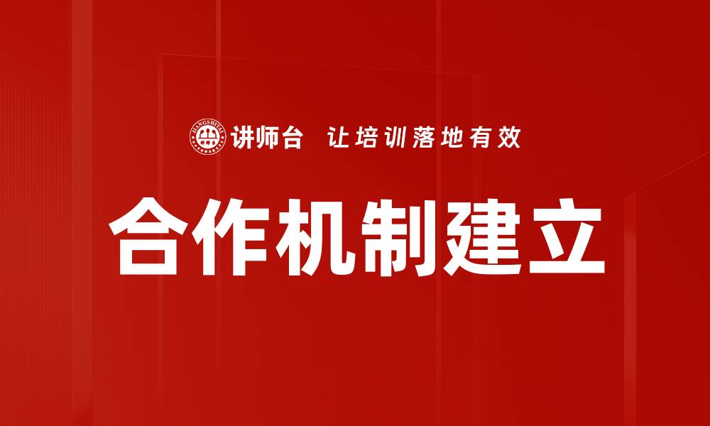 合作机制建立