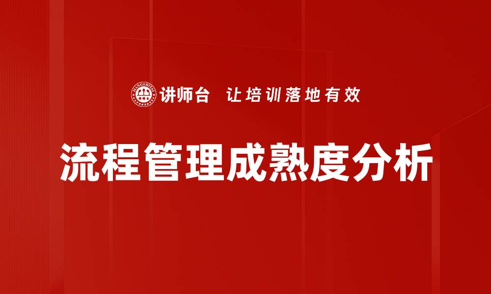 文章流程管理成熟度分析的缩略图