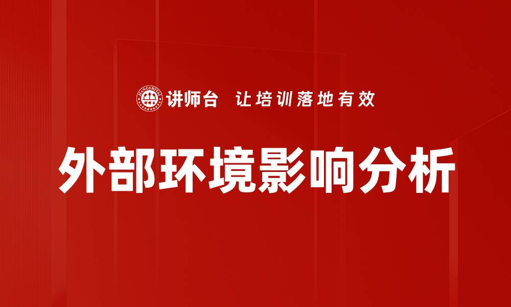 文章外部环境影响分析的缩略图
