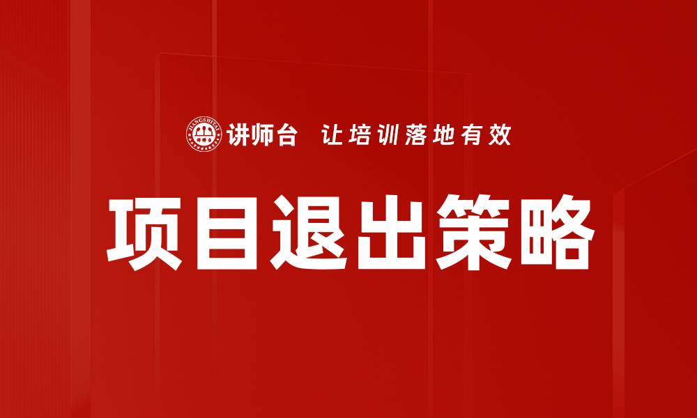 项目退出策略