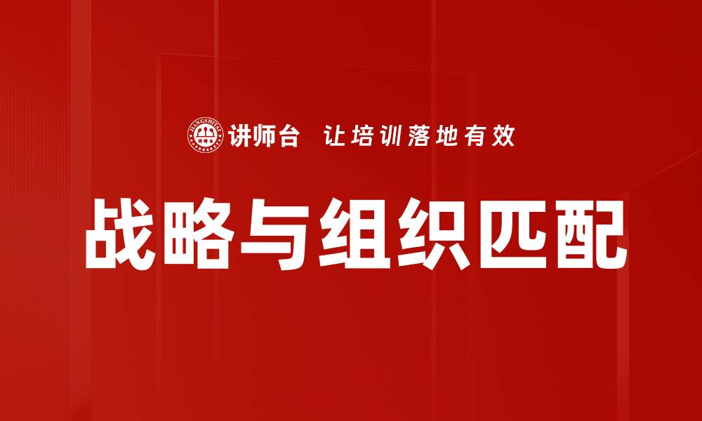 文章战略与组织匹配的缩略图