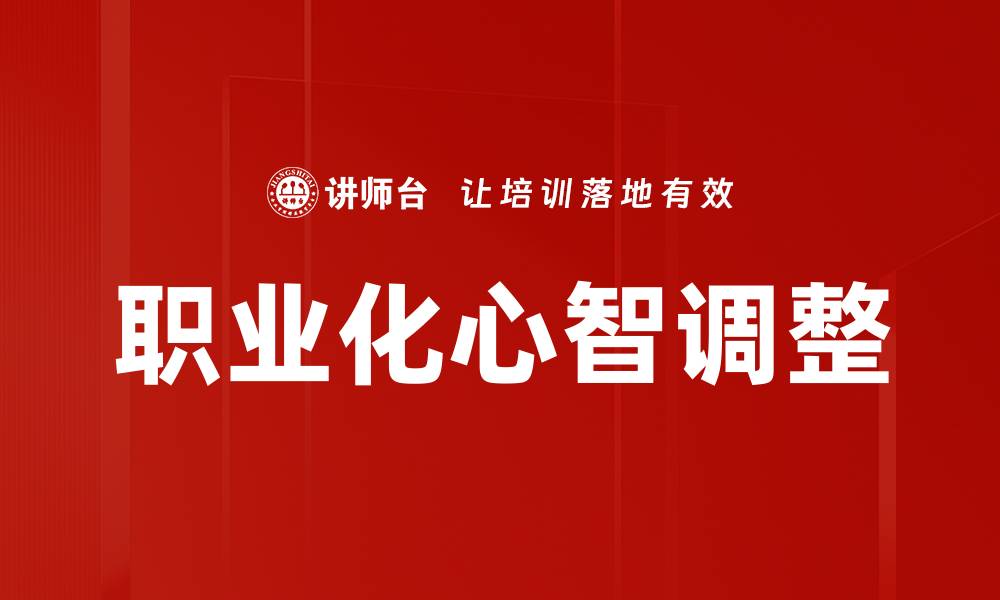 职业化心智调整