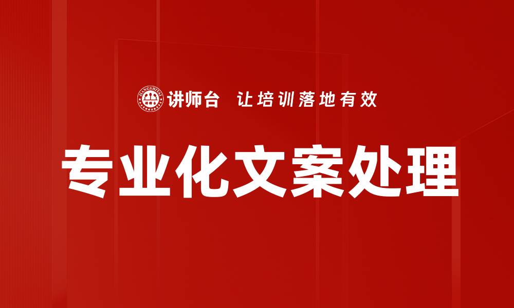 专业化文案处理