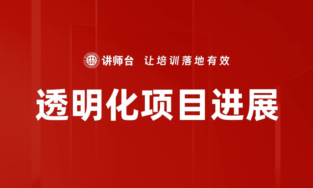 透明化项目进展