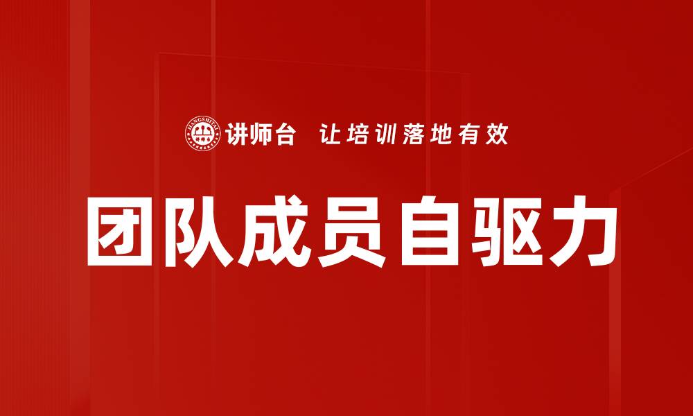 团队成员自驱力