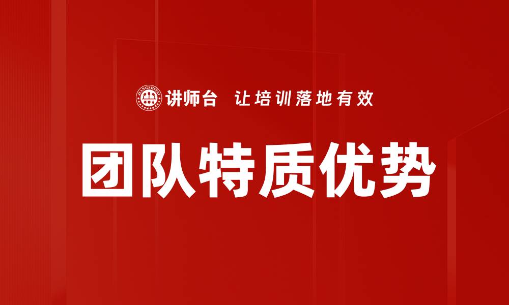 团队特质优势