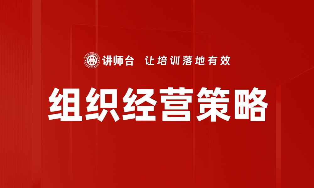 文章组织经营策略的缩略图