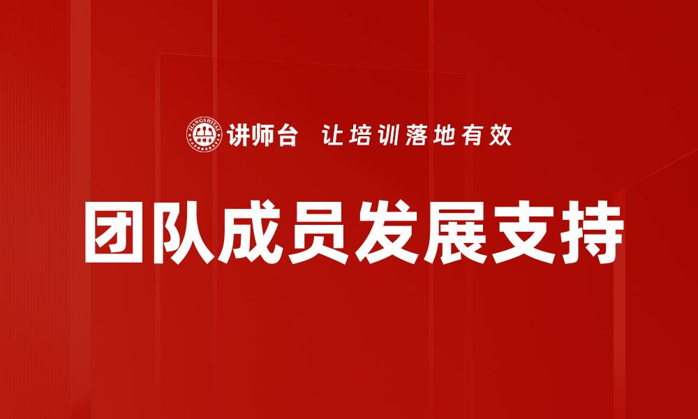 团队成员发展支持