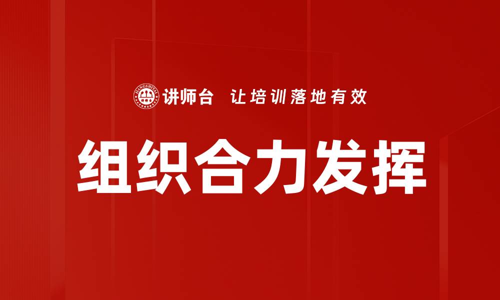 文章组织合力发挥的缩略图