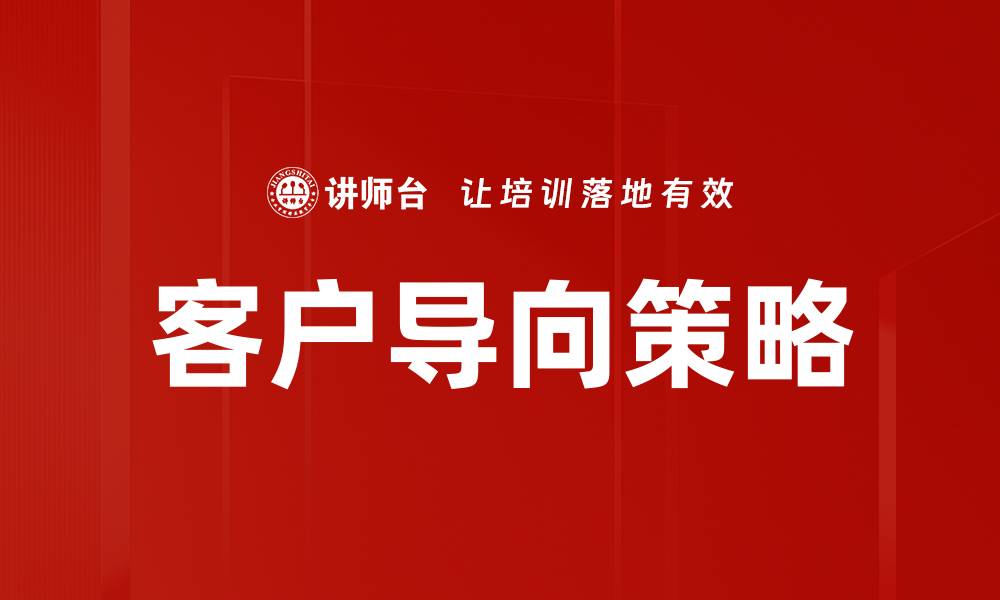 客户导向策略