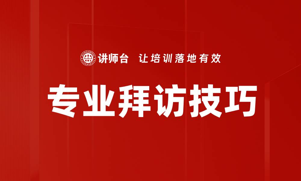 文章专业拜访技巧的缩略图