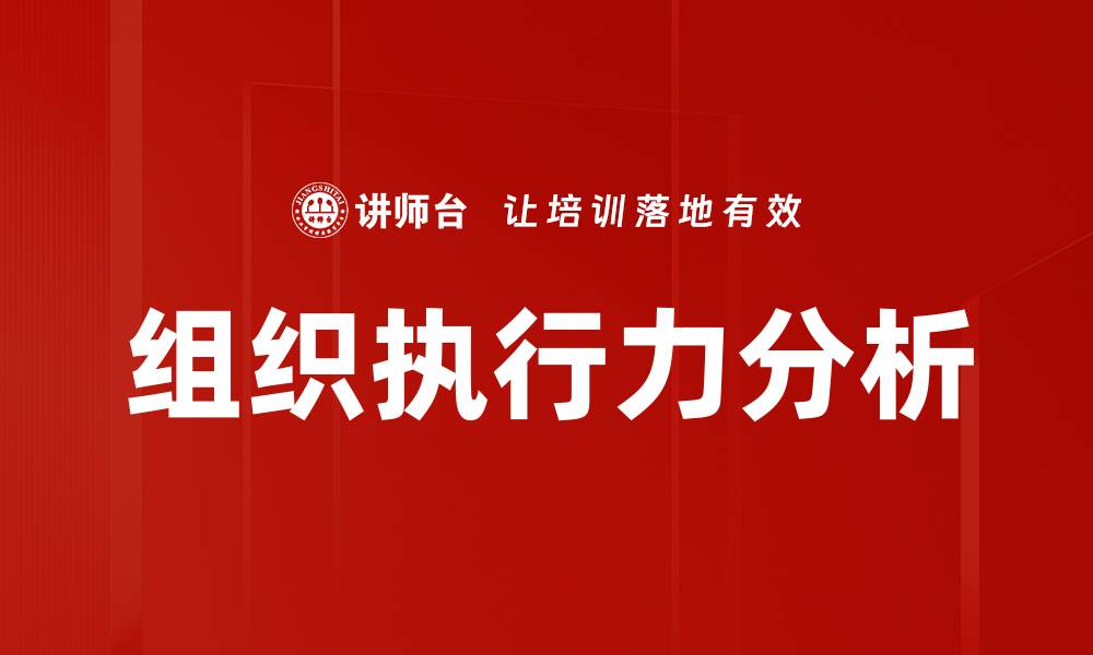 文章组织执行力分析的缩略图