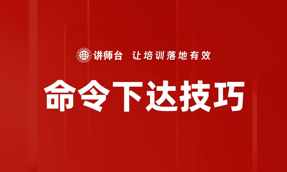 命令下达技巧