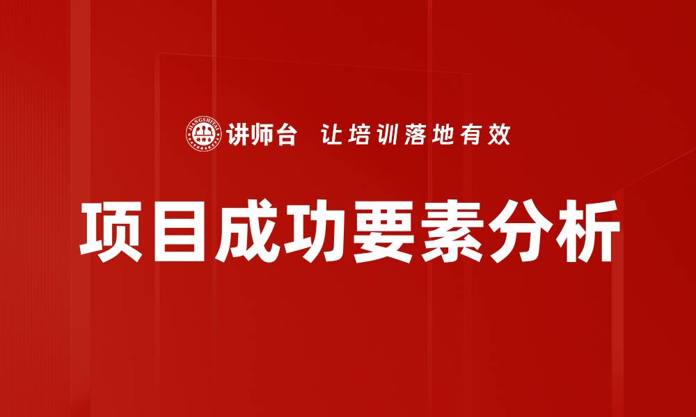 项目成功要素分析