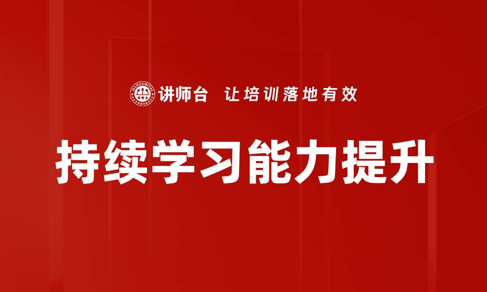 持续学习能力提升