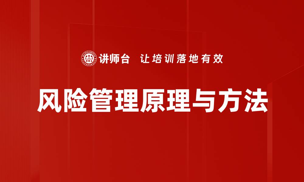 文章风险管理原理与方法的缩略图