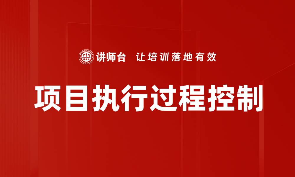 项目执行过程控制