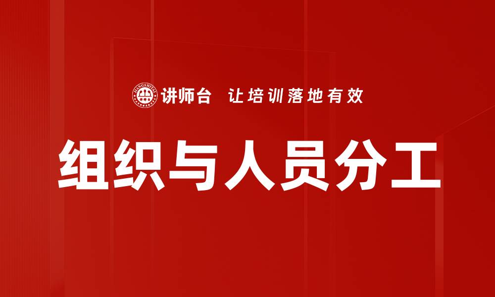 文章组织与人员分工的缩略图