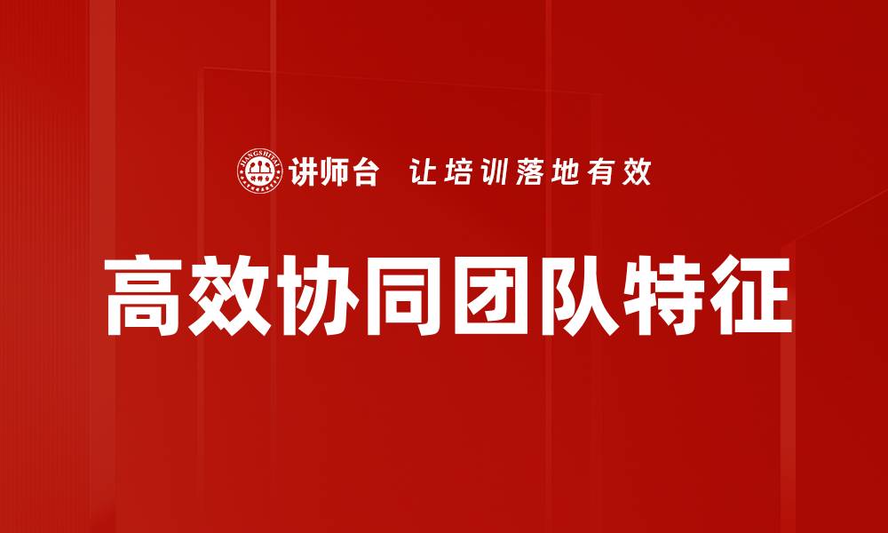 高效协同团队特征