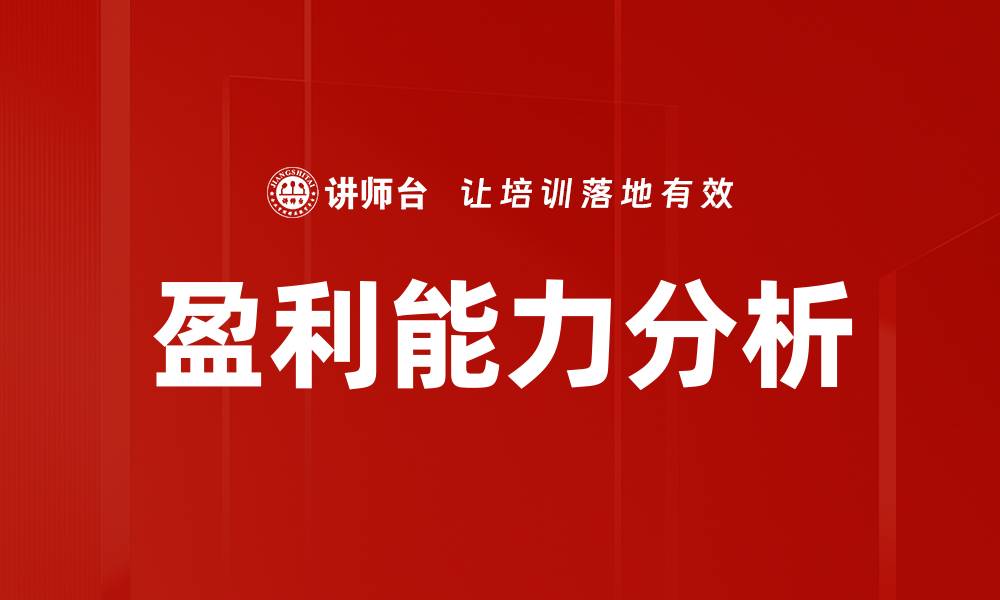 盈利能力分析