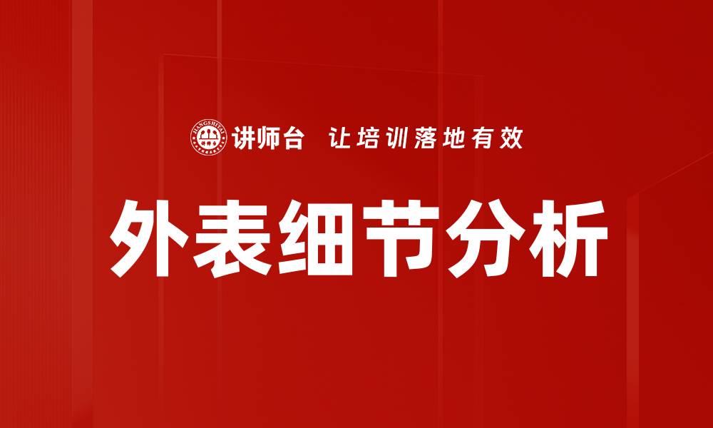 外表细节分析