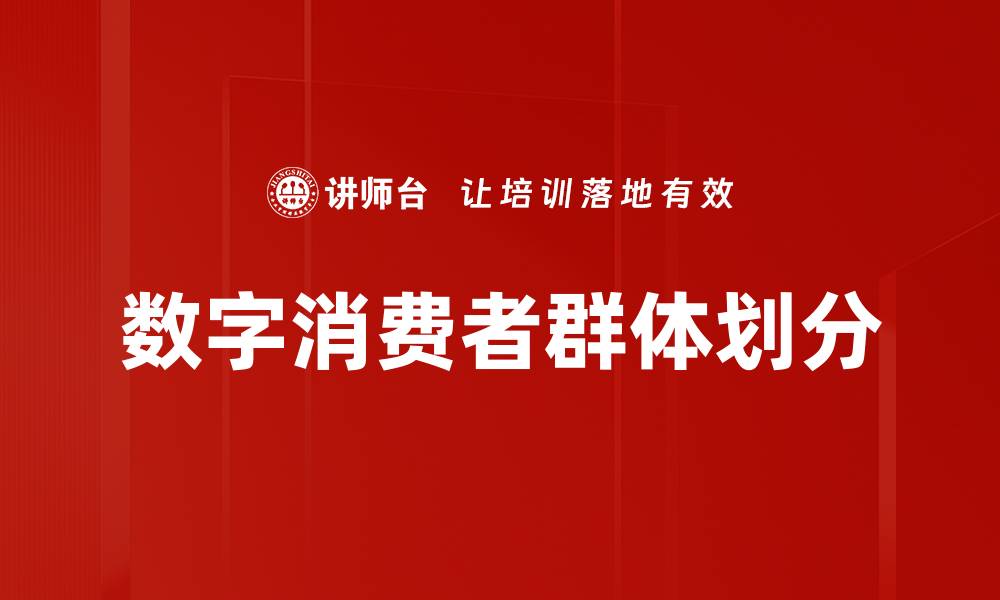 数字消费者群体划分