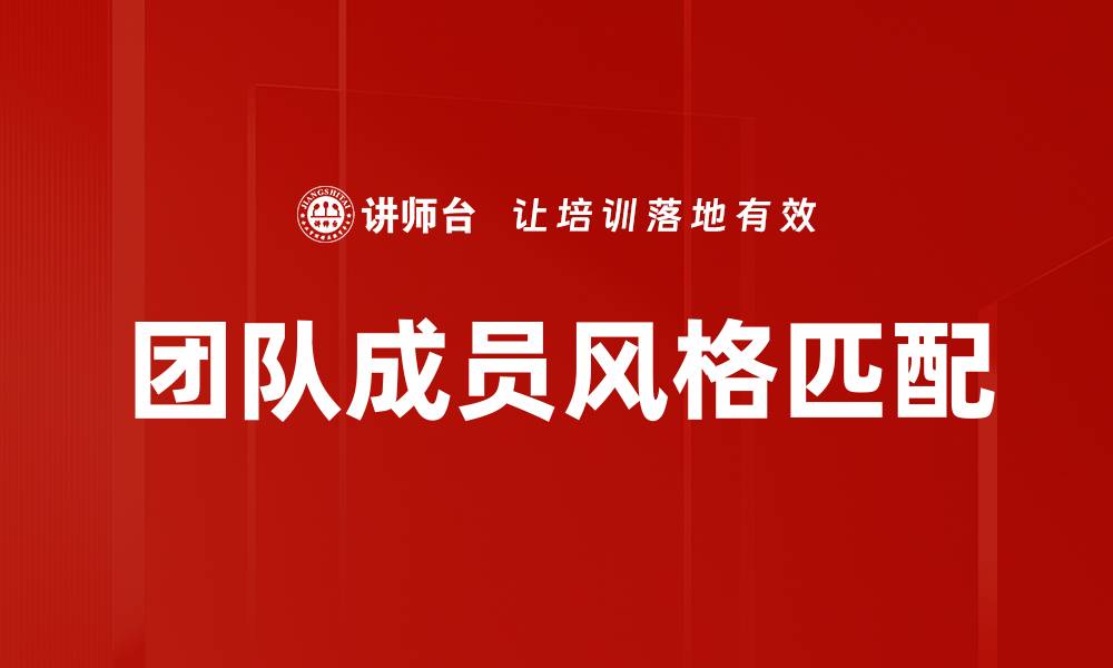 团队成员风格匹配