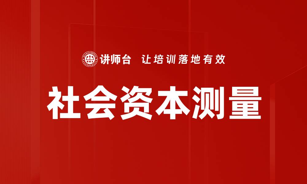 文章社会资本测量的缩略图