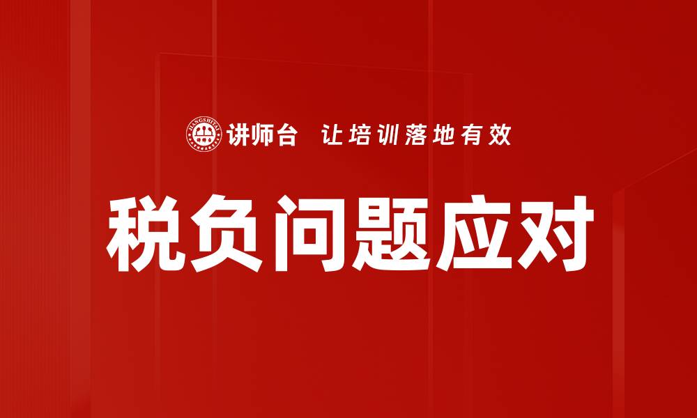 文章税负问题应对的缩略图