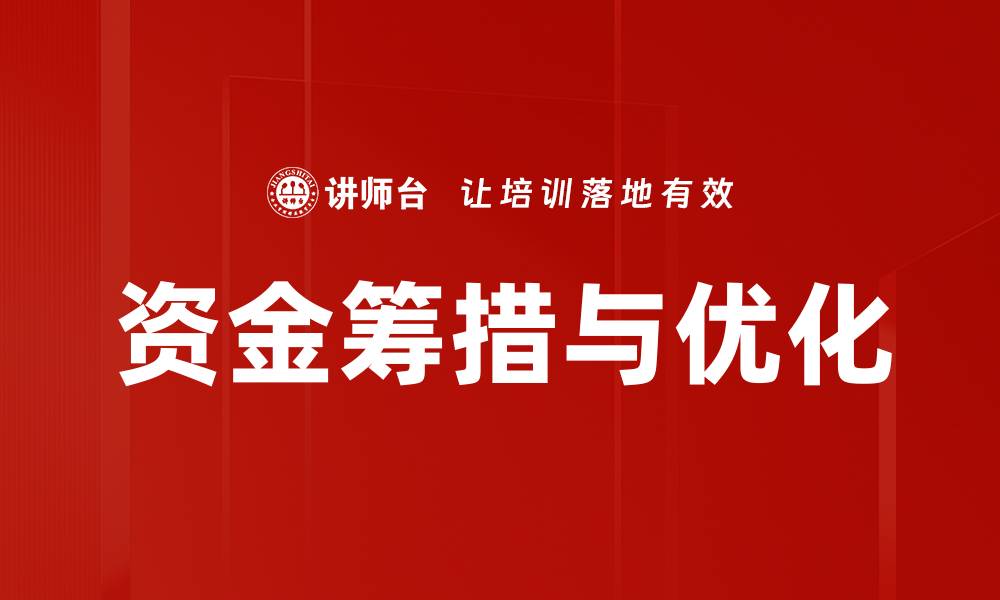 资金筹措与优化