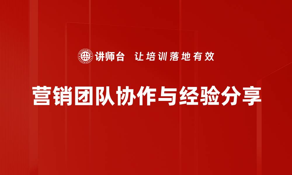 营销团队协作与经验分享