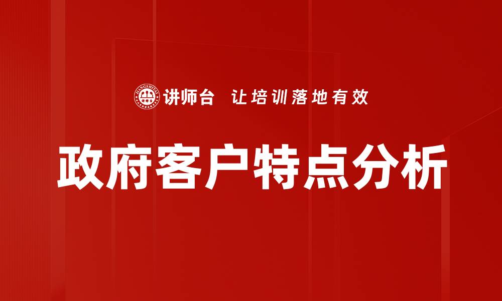 文章政府客户特点分析的缩略图