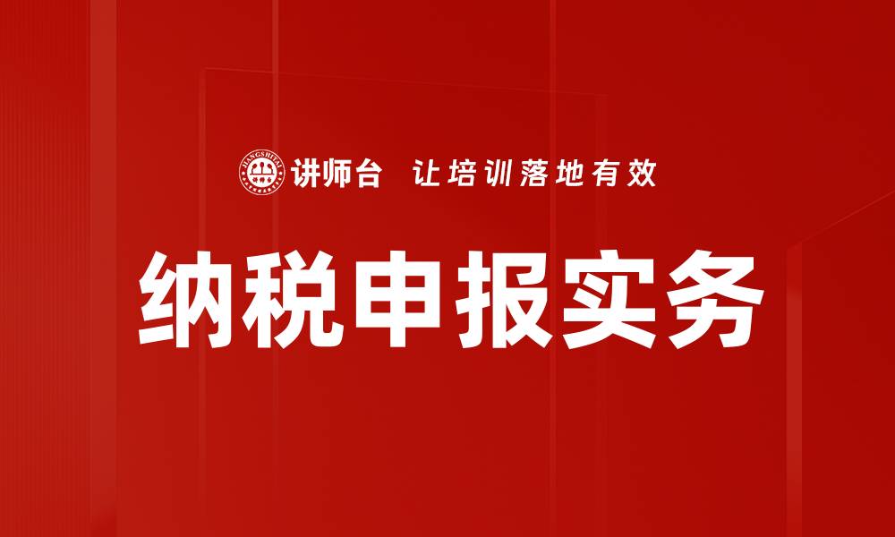 文章纳税申报实务的缩略图