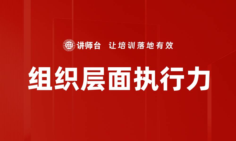 文章组织层面执行力的缩略图