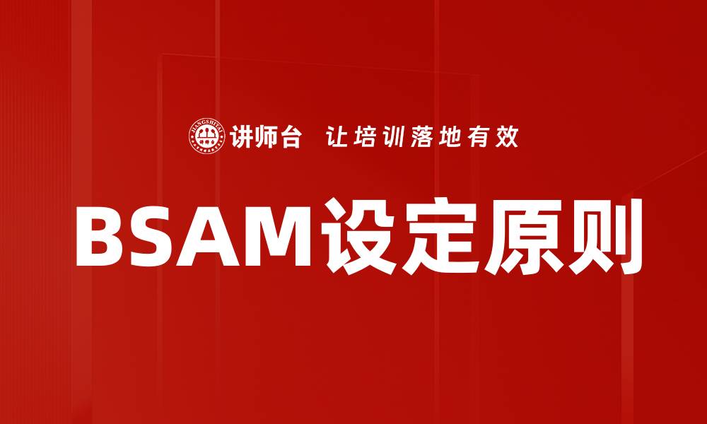 文章BSAM设定原则的缩略图
