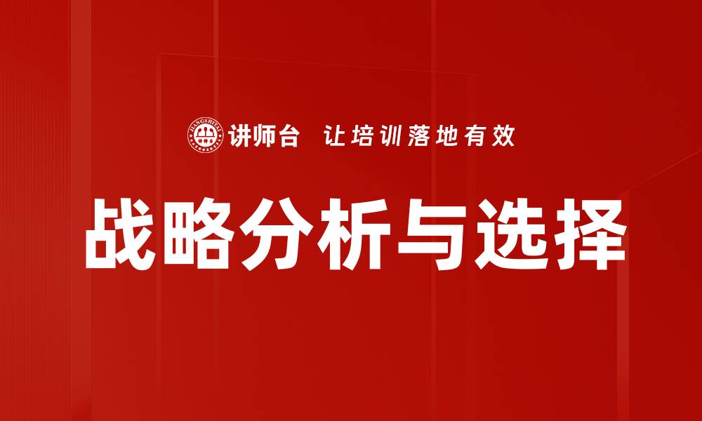 文章战略分析与选择的缩略图