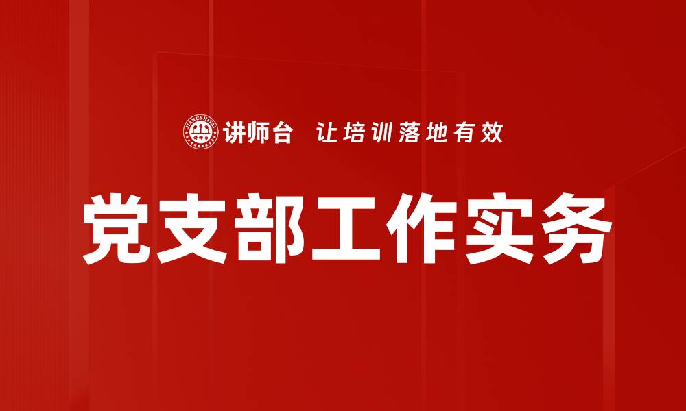 文章党支部工作实务的缩略图