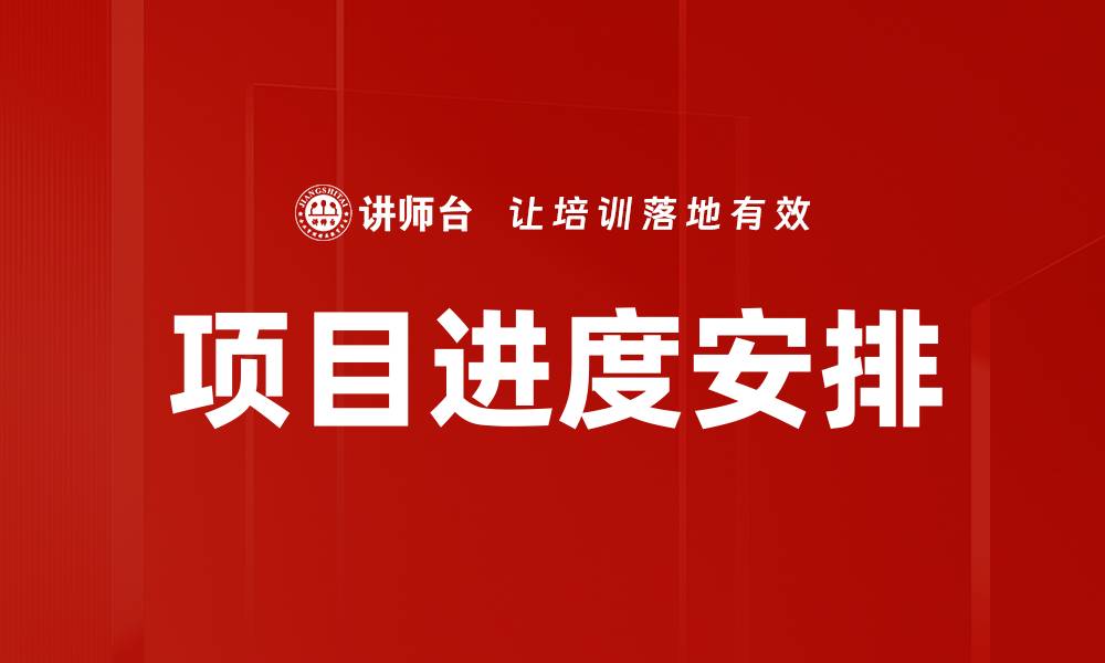 项目进度安排