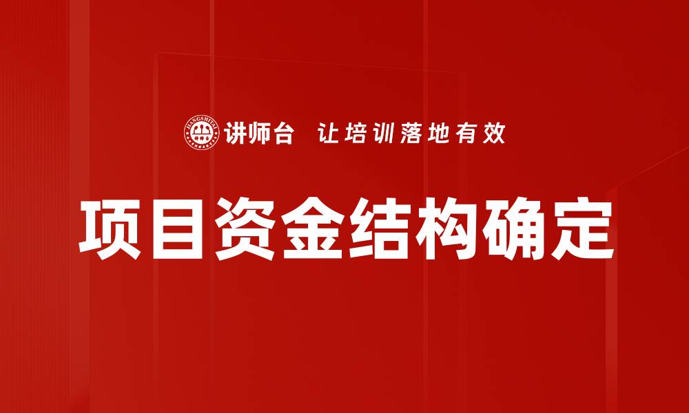 文章项目资金结构确定的缩略图