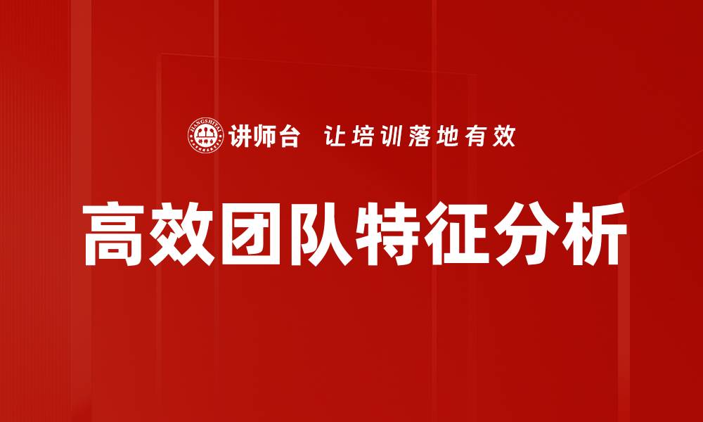 高效团队特征分析