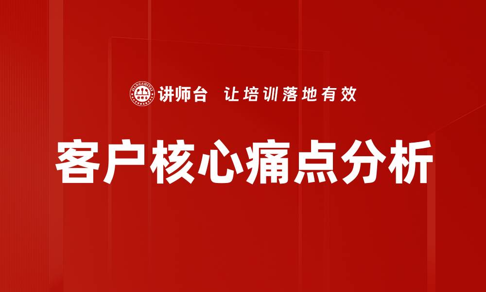 文章客户核心痛点分析的缩略图