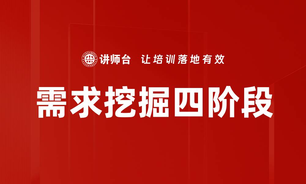 需求挖掘四阶段