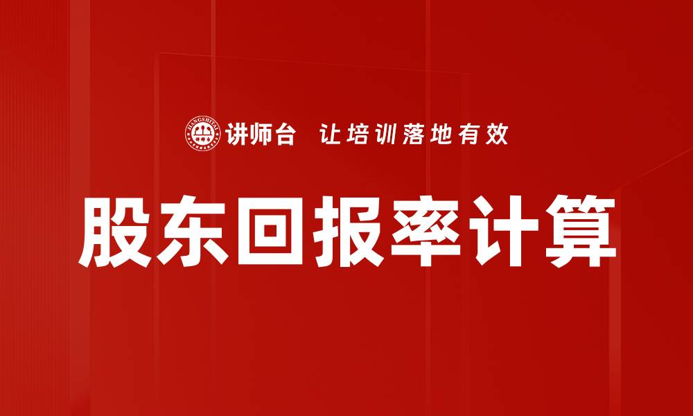 股东回报率计算