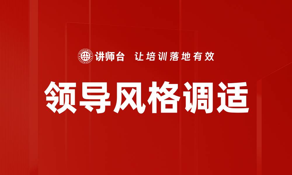 领导风格调适